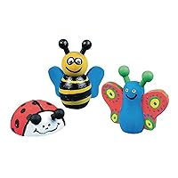 S&S Worldwide Wooden Bee, Butterfly and Ladybug Craft Kit, 3