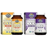 Garden of Life Vitamin D Raw D3 2000 IU & Zinc 30mg Vitamins with Probiotics for Bone, Immune & Skin Health