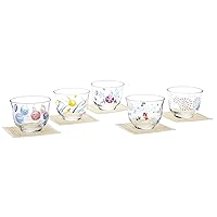 Toyo Sasaki Glass G079-T279 Cold Tea Glass, Summer Poetry, Cold Tea Set, Set of 5, Dishwasher Safe, Made in Japan, 7.1 fl oz (205 ml), Clear