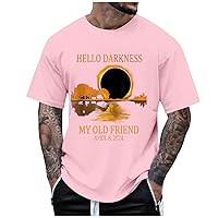 T Shirts for Men Graphic Design 2024 Summer Fashion Simple Color Matching T Shirt Short Sleeves Round Neck Gifts