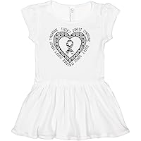 inktastic Ehler's-Danlos Syndrome Heart with Pattern and Ribbon Infant Dress