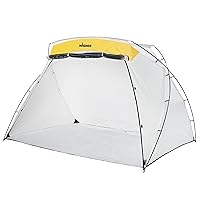 Wagner Spraytech C900038.M Large Spray Shelter with Built-In Floor & Screen for DIY Spray Painting, Hobby Paint Booth Tool Painting Station,Portable Spray Paint Tent, White, Yellow