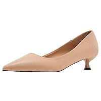 Women Go to Pumps Classy Slip On Office Heels Pointed Toe Soft Leather Evening Pumps High Heel Shoes