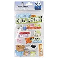 Paper House Productions STDM-0190E 3D Cardstock Stickers, Off to College
