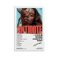 EVGOOGYY Fletcher Poster In Search of The Antidote Music Album Cover Posters for Room Aesthetic Canvas Wall Art Bedroom Decor 08x12inch(20x30cm)