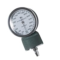 Labtron Replacement Aneroid Manometer Gauge for Manual Blood Pressure Devices, White Faceplate + Grey Housing, 2315GY