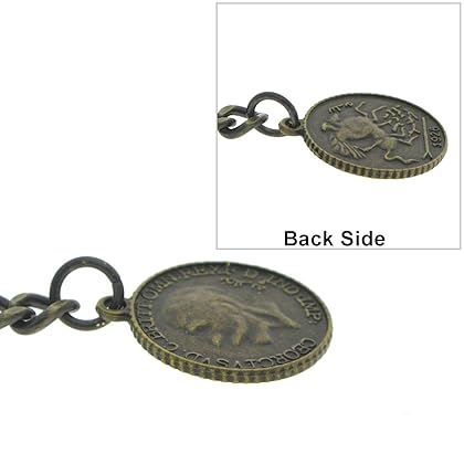 Albert Chain Pocket Watch Chains for Men Antique Brass Color Old Coin Design Fob T Bar AC93
