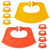 PAGOW 10 Pack Calf Weaner, Cattle Cow Weaning Tool, Farm Livestock Bovine Nose Clip, Cow Nose Thorn Milking Stop