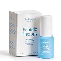 BioRepublic Skincare Multi-Peptide Power Recovery Serum - Balancing Serum to Brighten & Revitalize Skin - Ideal for All Skin Types & 100% Vegan (25 mL)