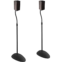 ECHOGEAR Speaker Stand Pair - Height Adjustable with Universal Compatibility - Works with Vizio, Klipsch, Bose, & More - Includes Built-in Cable Management - Great for Surround Sound Setups