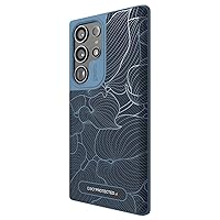 ZAGG Gear4 London Samsung Galaxy S23 Ultra Phone Case, D30 Drop Protection up to 13ft / 4m, Contemporary Design with 3D-Printed Fabric Exterior, Works with Wireless Charging Systems, Blue