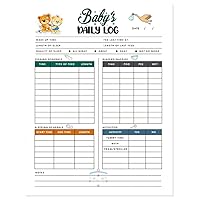 Baby's Daily Log Book For Newborns: Newborn Baby Log Tracker Journal Book, first 100 days baby logbook, Baby's Eat, Sleep and Poop Journal, Infant ... Breastfeeding Record Tracking Chart 100 Sheet