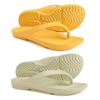 Wishcotton Women's Flip Flop Sandals Lightweight Thong Sandals Recovery Footwear, Ladies Soft Waterproof Beach Sandals, Anti Slip Shower Slides Slippers
