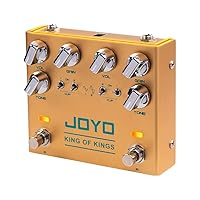 JOYO Dual Crunch Pure Analog Circuit Overdrive Effect Pedal with Independent Clipping for Electric Guitar - True Bypass (King of Kings R-20)