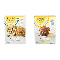 Simple Mills Almond Flour Baking Mixes - Gluten Free Bread & Banana Muffin Mixes (2 pack)