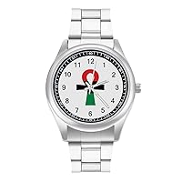 Red Black & Green Ankh Symbol Fashion Classic Wrist Watches for Men Casual Business Dress Watch Gifts