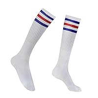 Striped Thigh High Socks,Knee High Socks For Women,Striped Tube Socks For Women,Striped Cotton Tube Socks