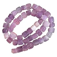 Natural Stone Cube Beads 48pcs 8mm Square Semi Gemstone Beads Loose Spacer Beads for DIY Bracelet Necklace Charm
