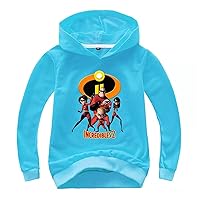 Boys Girls Casual Cotton Hoodies-The Incredibles Pullover with Hooded Lightweight Sweatshirts for Fall,Spring