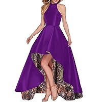 Camouflage Wedding Guest Dresses High Low Formal Bridesmaid Party Dress 2024