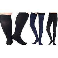 (9 Pairs) Graduated Compression Socks 20-30 mmHg for Women & Men - Knee High Stockings for Swelling Edema Maternity Flight Nursing Recovery DVT - Black & Navy & Beige