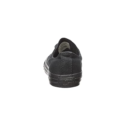 Converse Baby Girls Chuck Taylor All Star Canvas Low Top Sneaker, Black Monochrome, 2 Infant
