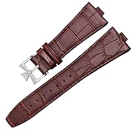 Genuine leather strap is suitable for Vacheron Constantin OVERSEAS Series 4500V 5500V P47040 stainless steel buckle