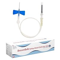 Dynarex Securesafe Safety Blood Collection Set, 3/4 Inch Needle, 50 Count