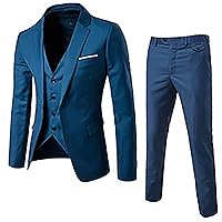 Men's Dress Suits Fashion Slim Fit Three-Piece Jacket & Vest & Suit Pants Business Sets