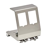 Tripp Lite 2-Port Metal DIN-Rail Mounting Module for Snap-in Keystone Jacks, Attaches to Standard 35 Millimeter (mm) DIN Rail with no Tools, TAA Compliant, Manufacturer's Warranty (N063-002)