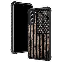 TnXee Case Compatible with Samsung Galaxy S22,Flag Desert Camo Khaki Galaxy S22 Cases for Boys,Reinforce Four Corners Shockproof Non-Slip Soft TPU Case Compatible with Samsung Galaxy S22 6.1-inch