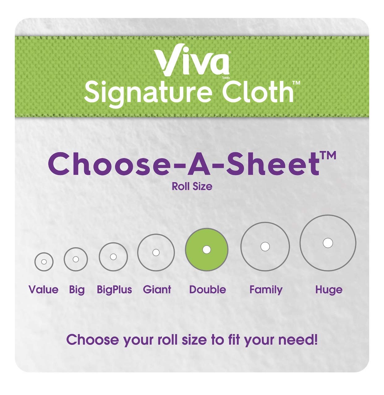 Viva Paper Towels, Choose-A-Sheet, White, 8 Big Rolls (1)