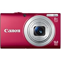 Canon PowerShot A4000 is 16.0 MP Digital Camera with 8X Optical Image Stabilized Zoom 28mm Wide-Angle Lens with 720p HD Video Recording and 3.0-Inch LCD (Red)