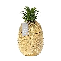Talking Tables Gold Pineapple Ice Bucket with Lid Premium Drinks Trolley | Retro Bar Accessory | Classy Party Decoration | Elegant Cooler | Ideal Gift for Him or Her, 21.5 x 21.5 x 27 cm