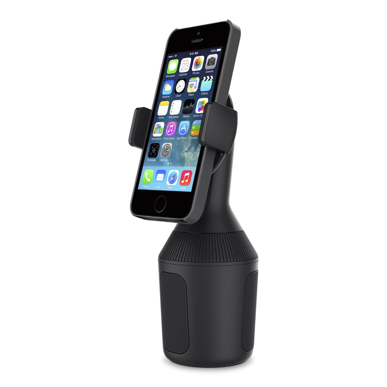 Belkin Car Cup Mount - Car Cup Mount For Phone - Phone Car Mount - Phone Stand - Phone Grip - Car Phone Holder Mount Compatible with iPhone, Samsung, Nokia, & Other Smartphones - Black