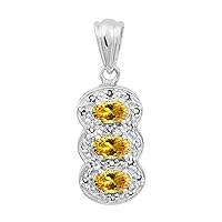 Multi Choice Oval Shape Gemstone 925 Sterling Silver Cluster Accents Pendant Jewelry