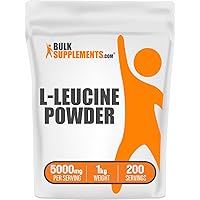 BULKSUPPLEMENTS.COM L-Leucine Powder - Leucine Supplements, Leucine Amino Acid - BCAA Supplements, Leucine Powder - Unflavored & Gluten Free, 5000mg per Serving, 1kg (2.2 lbs)