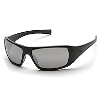 Pyramex Silver Mirror Safety Glasses, Wraparound