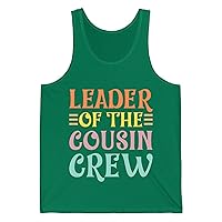 Leader of The Cousin Crew Toddler Girl Boy Funny Vacation Trip Tank Top for Men Women