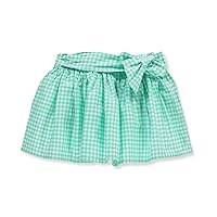 Carter's Girls' 2T-8 Short Sleeve Gingham Skirt Set