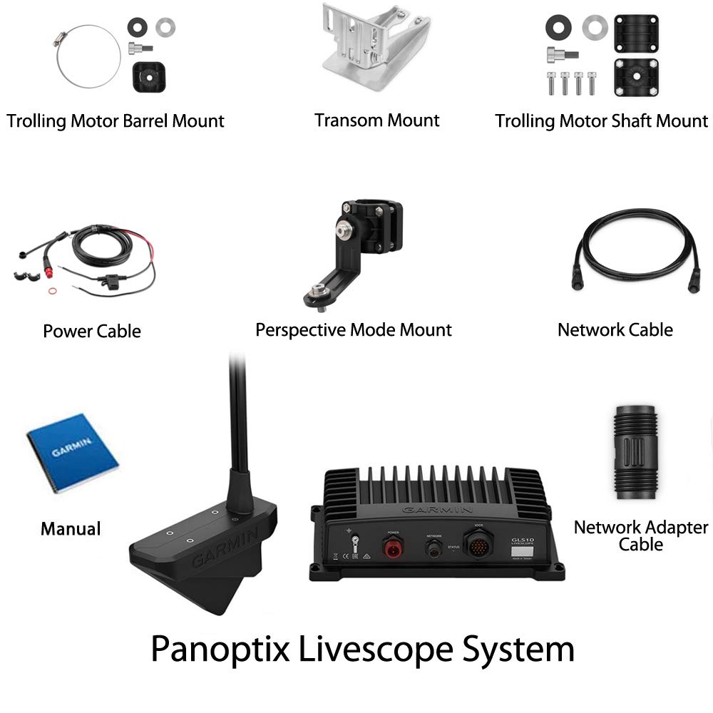 Garmin Panoptix LiveScope Scanning Sonar System (010-01864-00) with Perspective Mode Mount Bundle