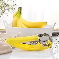 Banana Slicer, 2PC Stainless Steel Fruit and Vegetable Slicer Kitchen Tools For banana, Sausage