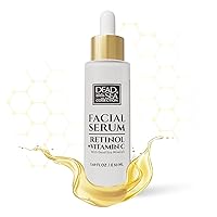 Retinol & Vitamin C Serum for Face - Anti-Wrinkle Hydration Facial Serum - Smooth and Moisturized Skin - Enriched with Sea Minerals and Vitamins - 1.69fl.oz/50ml bottle+box