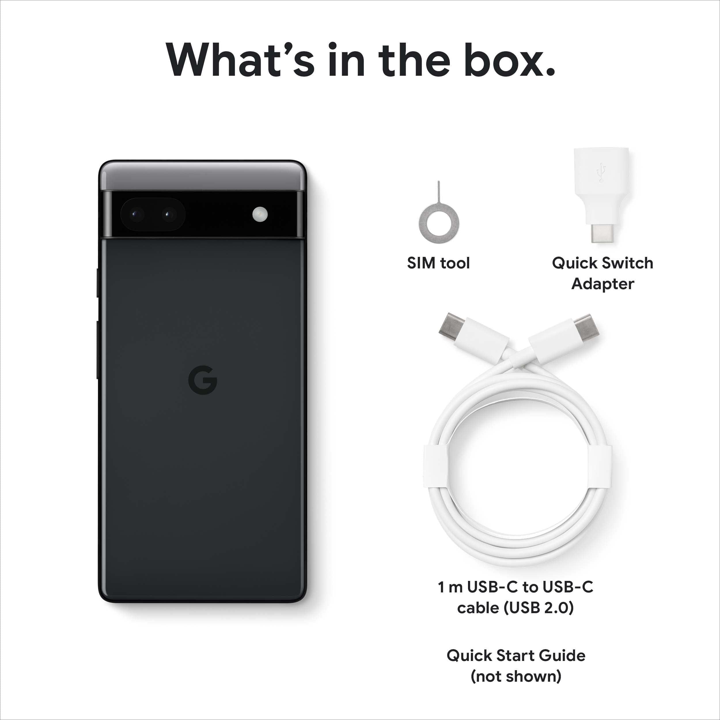 Google Pixel 6a - 5G Android Phone - Unlocked Smartphone with 12 Megapixel Camera and 24-Hour Battery - Charcoal