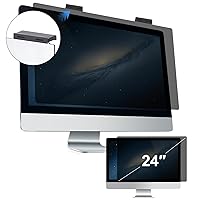 Computer Privacy Screen Filter 24 Inch, Hanging Computer Screen Privacy Shield Compatible with 16:9 Widescreen Monitor, Eye Protection and Blue Light Blocks
