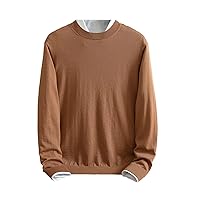 Autumn Men's Cashmere Sweater Round Neck Slim Knitted Sweater Business Casual Warm Pullover