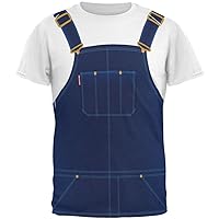 Old Glory Halloween Overalls White T-Shirt Costume All Over Adult T-Shirt