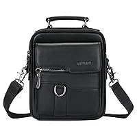 BAIGIO Men's Genuine Leather Shoulder Bag CrossBody for Men Messenger Briefcase Handbag Satchel Bag Leather Purse