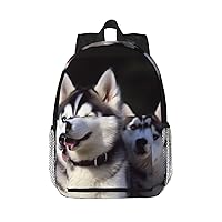 Husky Dog Print Backpack for Women Men Lightweight Laptop Bag Casual Daypack Laptop Backpacks 15 Inch