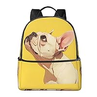 Animal Dog French Bulldog Print Lightweight Shoulder Bag,Multifunctional Backpack,Travel Shopping Backpacks